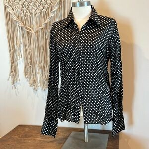 Alcott Black & White Polka Dot Blouse from LF Santa Monica XLNT condition